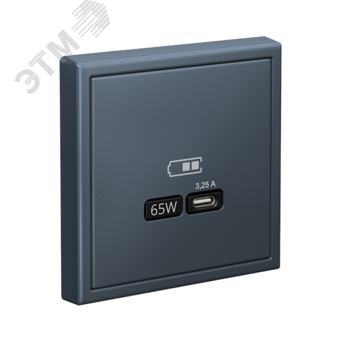 ARTGALLERY USB розетка тип-С 65Вт высокоскор.заряд. QC, PD, механизм, грифель - фото 4