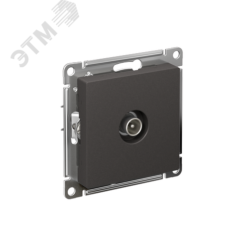 Изображение товара ATLASDESIGN TV РОЗЕТКА проходная 4DB, механизм, БАЗАЛЬТ (шт)