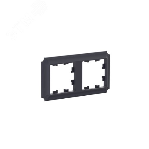 ATLASDESIGN ANTIQUE 2-постовая рамка, универсальная, КАРБОН - фото 3