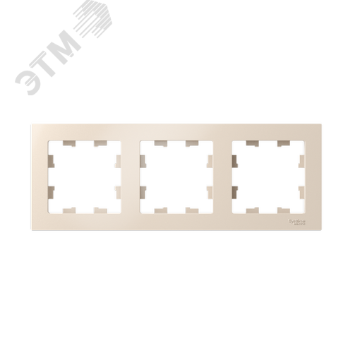 Рамка трехпостовая ATLASDESIGN универсальная бежевый - фото 2