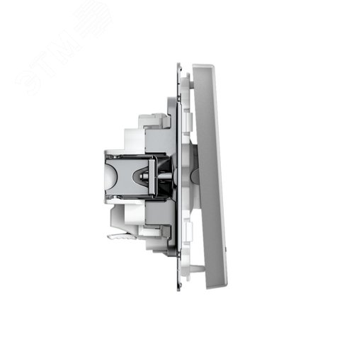 ARTGALLERY 1-клавишный ВЫКЛЮЧАТЕЛЬ с подсветкой, 10АХ, механизм, быстрозажимные клеммы, СТАЛЬ - фото 3