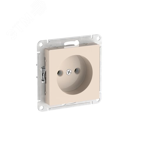 Изображение товара ATLASDESIGN РОЗЕТКА без заземления без шторок, 16А, быстрозажимные клеммы, БЕЖЕВЫЙ (шт)