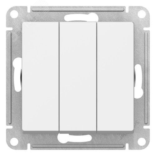 ATLASDESIGN 3-клавишный ВЫКЛЮЧАТЕЛЬ, сх.1+1+1, 10АХ, механизм, ЛОТОС - фото 3