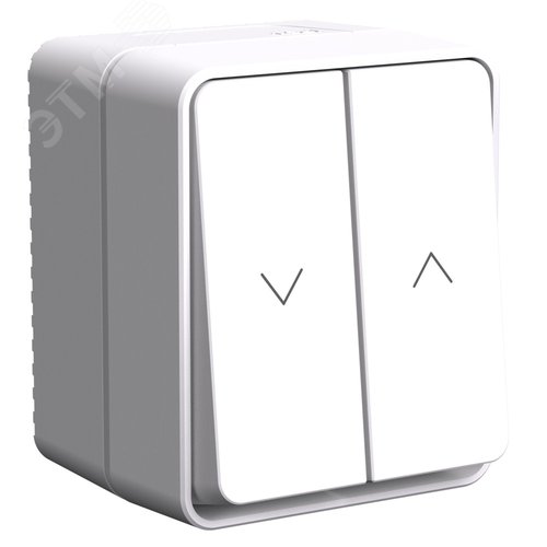 ATLASDESIGN PROFI IP54 2-клавишный ВЫКЛЮЧАТЕЛЬ ДЛЯ ЖАЛЮЗИ, 2хсх.4, БЕЛЫЙ - фото 4