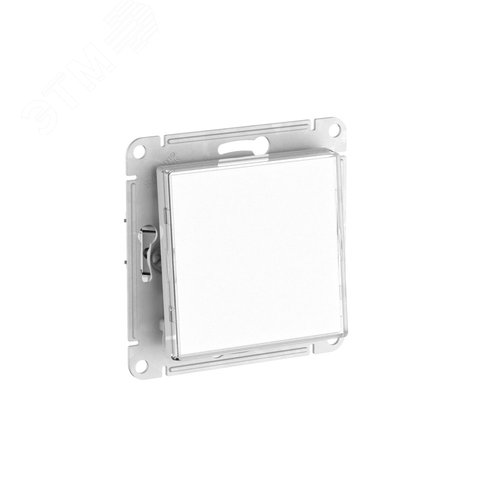 ATLASDESIGN ART 1-клавишный ВЫКЛЮЧАТЕЛЬ, сх.1, 10АХ, быстрозажимные клеммы, БЕЛЫЙ - фото 1