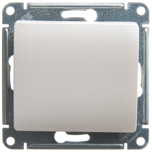 GLOSSA Кнопка нажимная схема 1 перламутр в рамку - фото 3