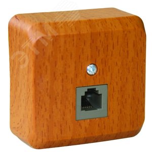 Изображение товара ЭТЮД Розетка телефонная наружная IP20 бук (шт)