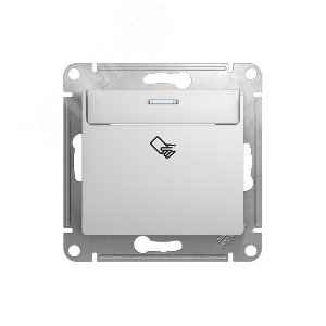 GLOSSA Выключатель карточный алюминий в рамку схема 6 GSL000369 Systeme Electric - 6