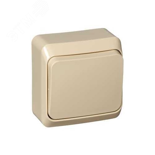 Изображение товара ЭТЮД Выключатель кнопочный наружный бежевый (шт)