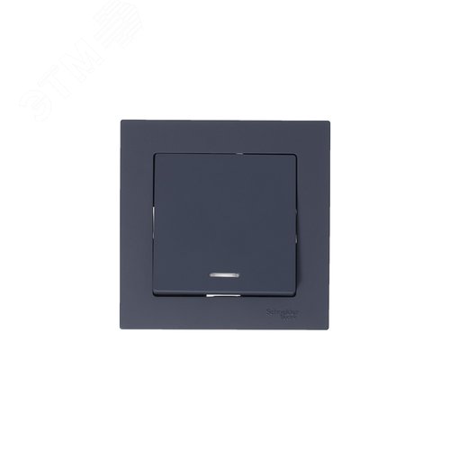 Выключатель одноклавишный ATLASDESIGN с подсветкой схема 1а 10АХ механизм грифель - фото 7