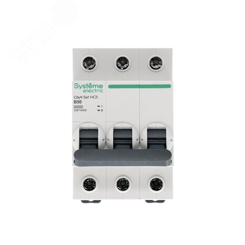 Выключатель автоматический трехполюсный 50А B 4.5kA 400В City9 Set - фото 2