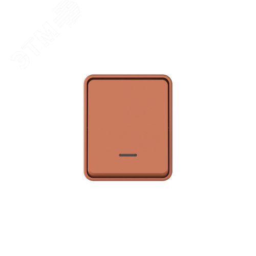AtlasDesign PROFI IP54 О/У 1-клавишный ВЫКЛЮЧАТЕЛЬ с подсветкой 10 АХ, ТЕРРАКОТОВЫЙ - фото 4