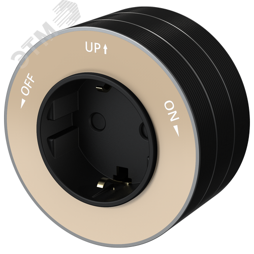 MultiTrack Розетка 2К+З круглая 16А/250В Песочный - фото 2