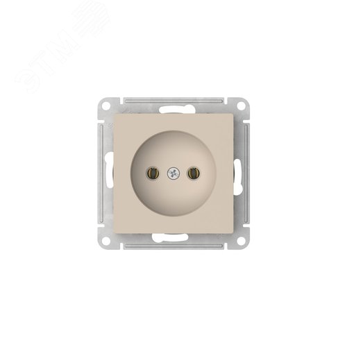 ATLASDESIGN РОЗЕТКА без заземления без шторок, 16А, быстрозажимные клеммы, ПЕСОЧНЫЙ - фото 4