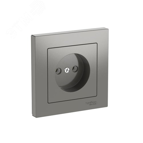 ATLASDESIGN РОЗЕТКА без заземления, 16А, в сборе, быстрозажимные клеммы, СТАЛЬ - фото 1