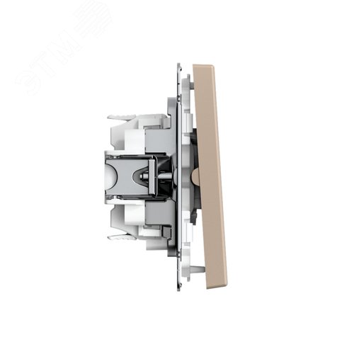 ARTGALLERY 2-клавишный ВЫКЛЮЧАТЕЛЬ КНОПОЧНЫЙ, 10АХ, механизм, быстрозажимные клеммы, ПЕСОЧНЫЙ - фото 3