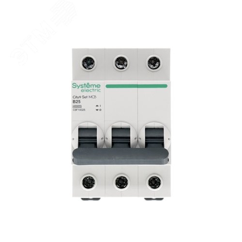 Выключатель автоматический трехполюсный 25А B 4.5kA 400В City9 Set - фото 2