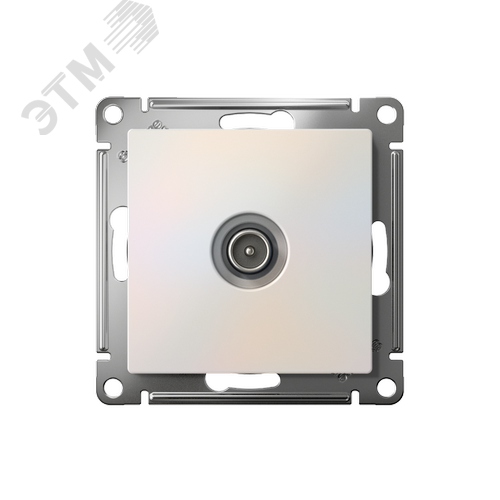 Розетка ATLASDESIGN TV проходная 4DB механизм жемчуг - фото 2