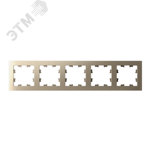 Рамка пятипостовая ATLASDESIGN универсальная шампань - фото 2