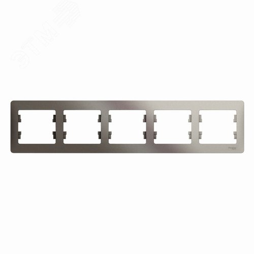 GLOSSA рамка 5-постовая горизонтальная платина - фото 1