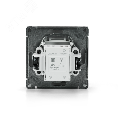 ARTGALLERY 1-клавишный переключатель, сх.6, 10АХ, механизм, белый - фото 10