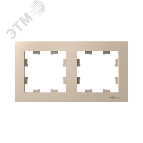 ATLASDESIGN рамка двухпостовая, универсальная, ПЕСОЧНЫЙ - фото 2