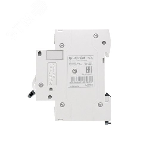 Выключатель автоматический однополюсный 63А B 4.5kA 230В City9 Set - фото 4