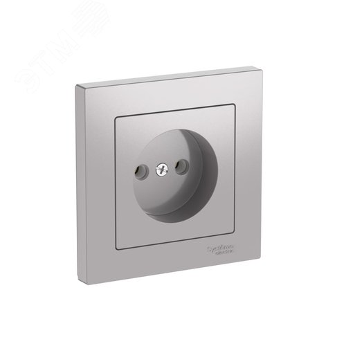 Изображение товара ATLASDESIGN РОЗЕТКА без заземления, 16А, в сборе, быстрозажимные клеммы, АЛЮМИНИЙ (шт)