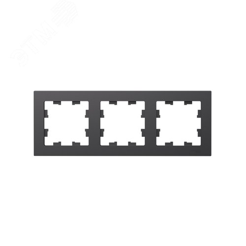 ATLASDESIGN 3-постовая РАМКА, универсальная, БАЗАЛЬТ - фото 2