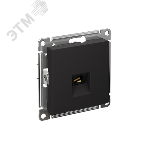 Изображение товара Розетка ATLASDESIGN компьютерная RJ45 механизм карбон (шт)