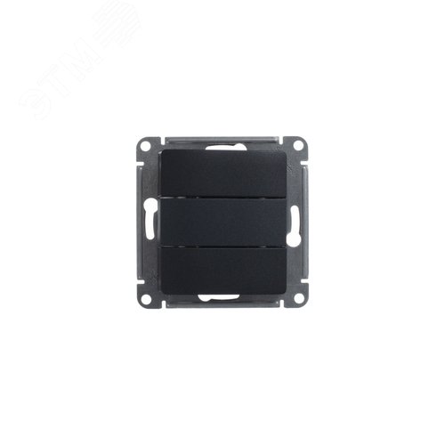 GLOSSA Выключатель трехклавишный сх.3 антрацит в рамку - фото 6