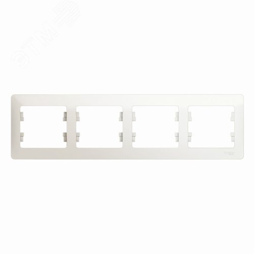 Изображение товара GLOSSA Рамка 4 поста горизонтальная перламутр (шт)