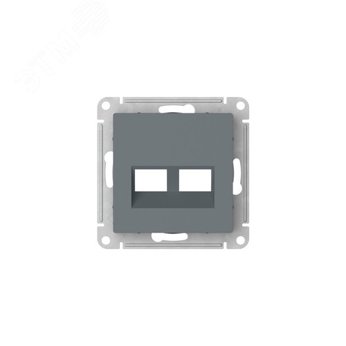 ATLASDESIGN НАКЛАДКА двойная для информационных функций типа Keystone, БАЗАЛЬТ - фото 3