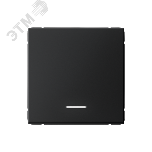 Изображение товара ARTGALLERY 1-клавишный ВЫКЛЮЧАТЕЛЬ КНОПОЧНЫЙ с подсв., 10А, механизм, КАРБОН (шт)