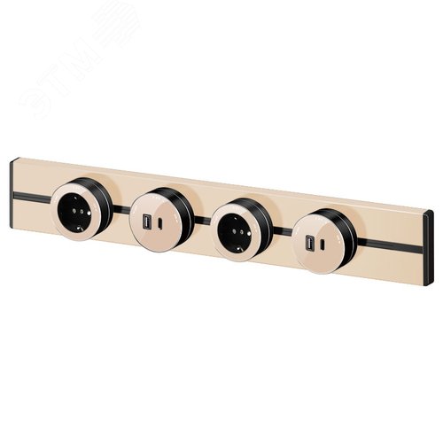 MultiTrack Розетка универс. круглая 13А/250В Песочный - фото 9