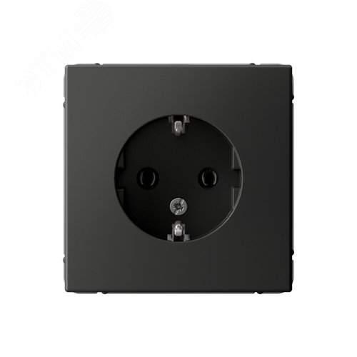 ARTGALLERY розетка с заземлением, 16А, механизм, базальт - фото 1