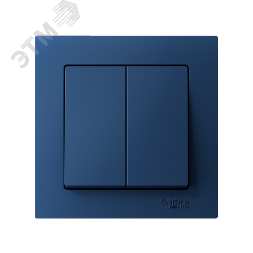 ATLASDESIGN 2-клавишный ВЫКЛЮЧАТЕЛЬ, сх.5, 10АХ, в сборе, быстрозажимные клеммы, АКВАМАРИН - фото 2