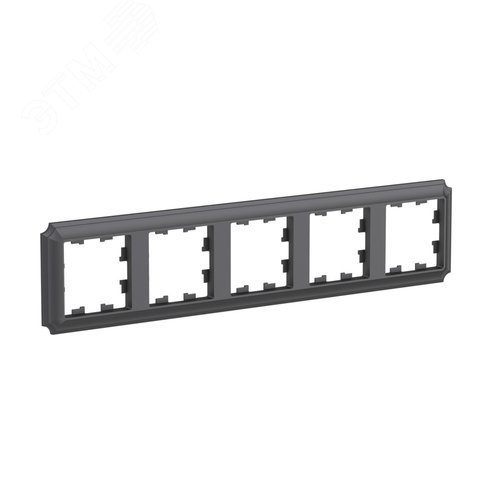 ATLASDESIGN ANTIQUE 5-постовая рамка, универсальная, БАЗАЛЬТ - фото 3