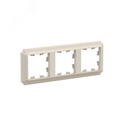 ATLASDESIGN ANTIQUE 3-постовая рамка, универсальная, БЕЖЕВЫЙ - фото 3