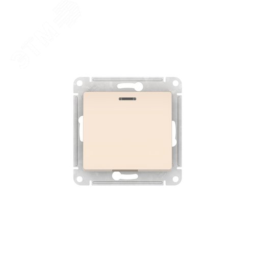 GLOSSA 1-клавишный ПЕРЕКЛЮЧАТЕЛЬ с подсветкой ,сх.6а, 10АХ, быстрозажимные клеммы, БЕЖЕВЫЙ - фото 2