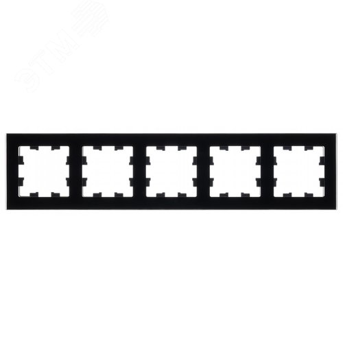 ATLASDESIGN NATURE рамка пятипостовая, ОРГАНИЧЕСКОЕ СТЕКЛО ЧЕРНЫЙ - фото 3