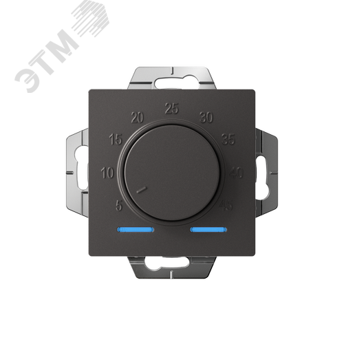 ATLASDESIGN ТЕРМОСТАТ электрон. теплого пола с датчиком, 10A, механизм, БАЗАЛЬТ - фото 2