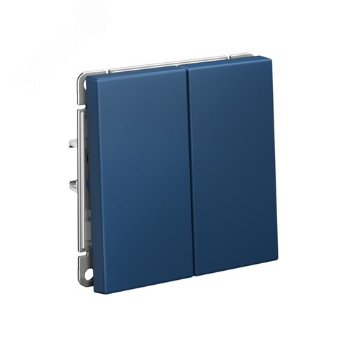 ARTGALLERY 2-клавишный ВЫКЛЮЧАТЕЛЬ КНОПОЧНЫЙ, 10АХ, механизм, быстрозажимные клеммы, АКВАМАРИН - фото 4