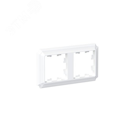 ATLASDESIGN ANTIQUE 2-постовая рамка, универсальная, БЕЛЫЙ - фото 3