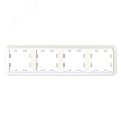 Изображение товара ATLASDESIGN ANTIQUE 4-постовая рамка, универсальная, ЖЕМЧУГ (шт)