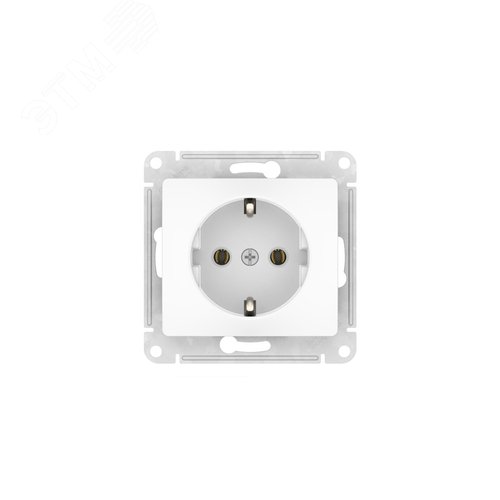 GLOSSA РОЗЕТКА с заземлением, 16А, быстрозажимные клеммы, БЕЛЫЙ - фото 4