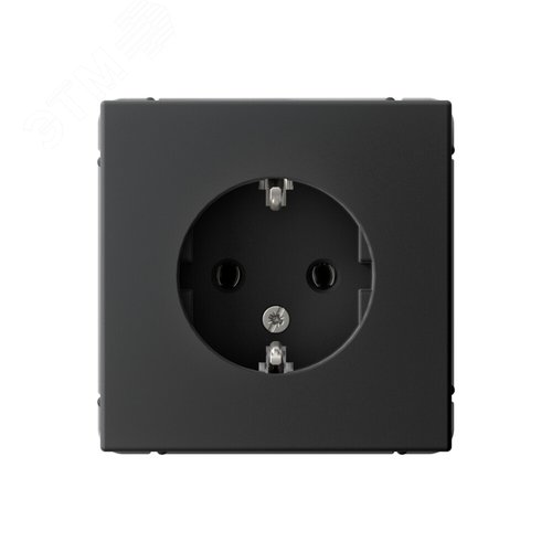 ARTGALLERY розетка с заземлением, 16А, механизм, карбон - фото 1