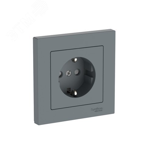 Изображение товара ATLASDESIGN РОЗЕТКА с заземлением со шторками, 16А, в сборе, быстрозажимные клеммы, ГРИФЕЛЬ (шт)