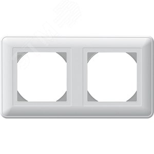 W59 Рамка 2 поста IP44 белая - фото 3