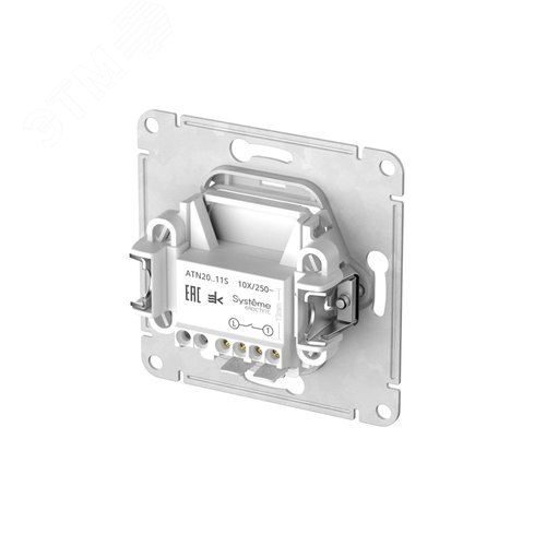 ATLASDESIGN ART 1-клавишный ВЫКЛЮЧАТЕЛЬ, сх.1, 10АХ, быстрозажимные клеммы, БЕЛЫЙ - фото 3